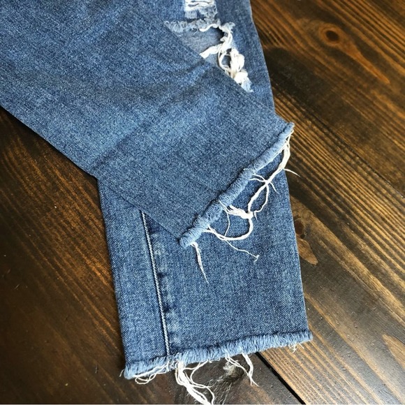 PACSUN Jeans Women’s 23 High Rise Straight Button Fly Distressed Ridged Cotton - Picture 8 of 13